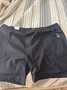 C&C California Men's Black Elastic-Waist Shorts